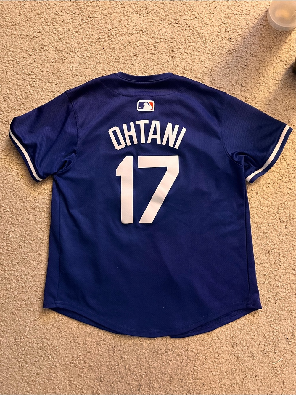 Nike Shohei Ohtani Royal Blue Dodgers Youth Button-Front Jersey - Picture 2 of 2